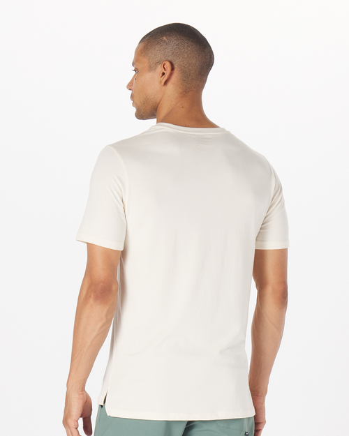 Aviation Tee Split-Hem Natural White