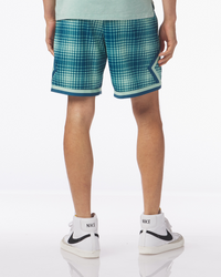 Crossover Short Pale Green Plaid