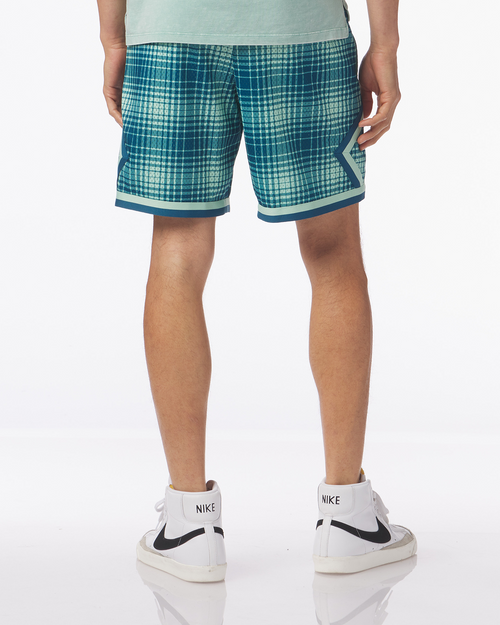 Crossover Short Pale Green Plaid