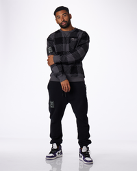FairFax Crew Black Oversized Check