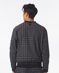 Carson Bomber Jacket Charcoal Houndstooth