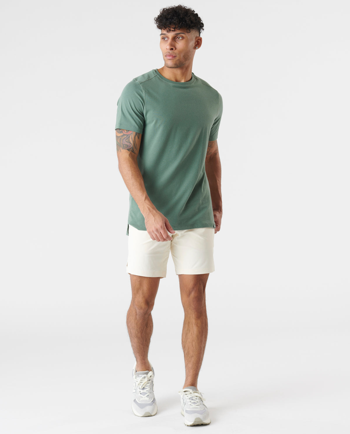 Aviation Tee Split-Hem Hunter Green