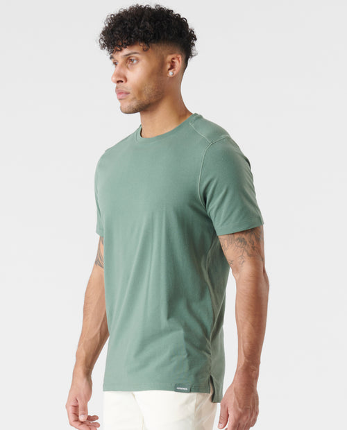 Aviation Tee Split-Hem Hunter Green