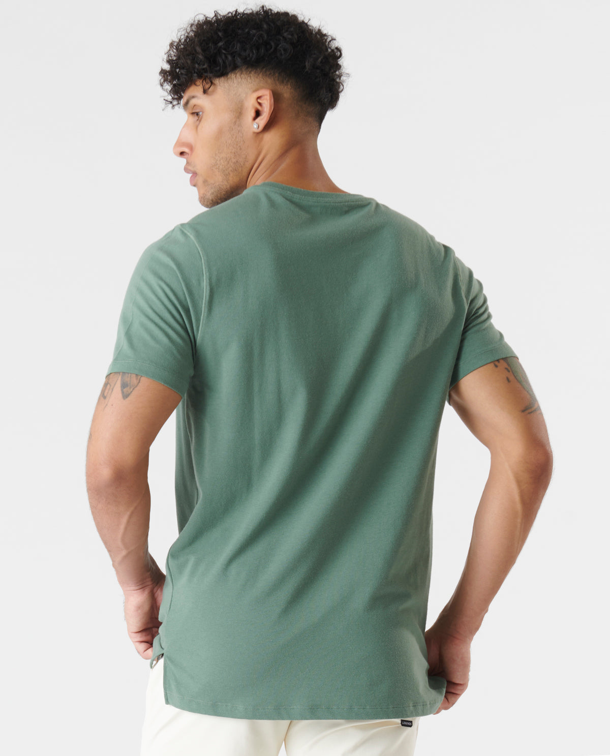 Aviation Tee Split-Hem Hunter Green