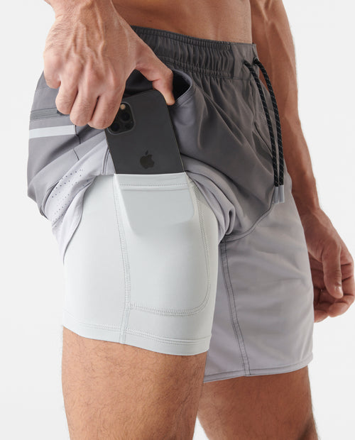 Luka Short Charcoal Gradient