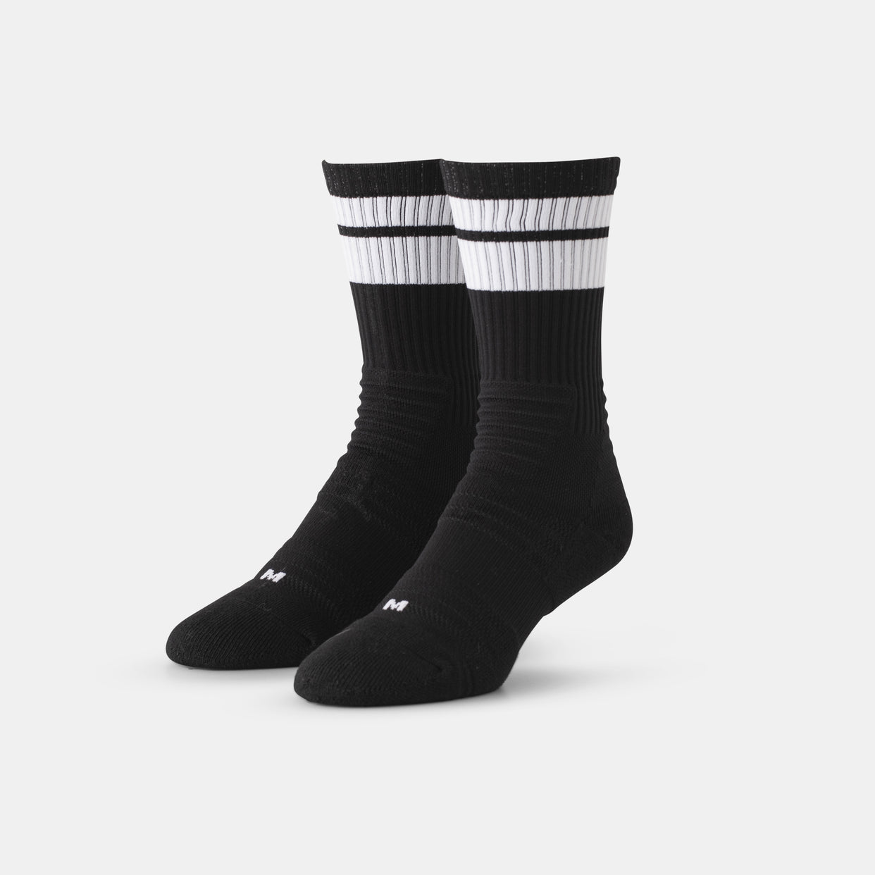 Micro Spotlight Athletic Sock Black-White Stripe