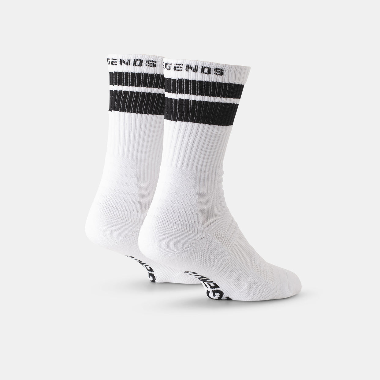 Micro Spotlight Athletic Sock White-Black Stripe