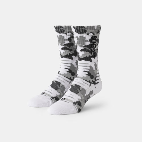 Vertical Spotlight Sock White Camo